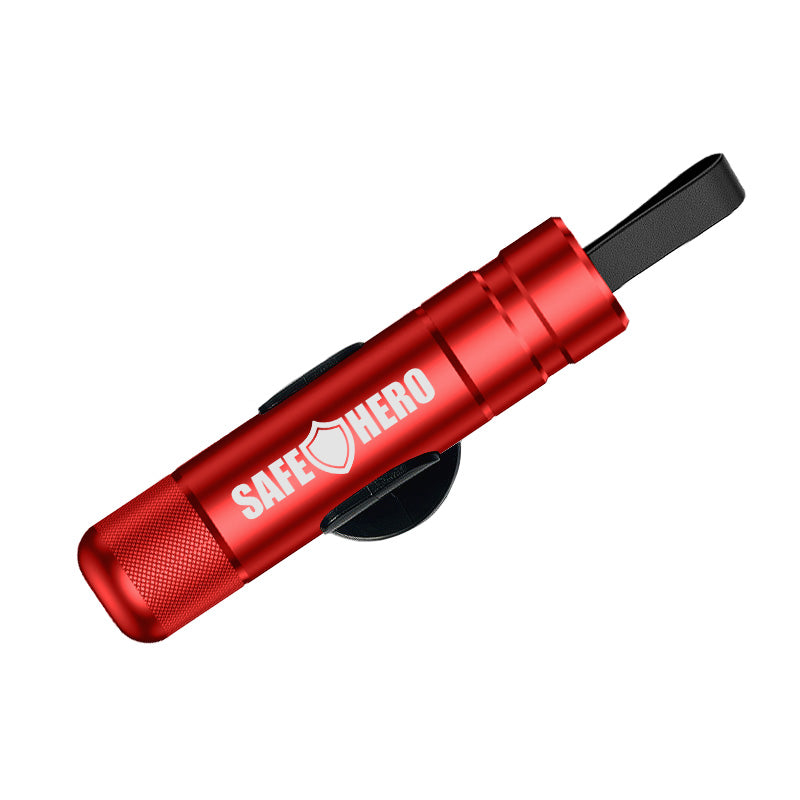 Genuine Safe Hero Flash Hammer with Safe Hero branding on the tool